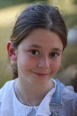 Pendientes corazón rosa