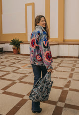 Chaqueta terciopelo corta azul