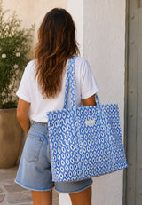 Bolso Tote Bag flores azul
