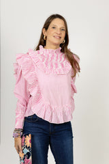 Camisa rayas rosa