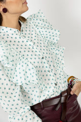 Camisa círculos verdes