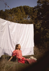 Camisa mangas abullonadas rayas rojas