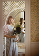 Camisa manga abullonada plumas rosa