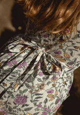 Vestido sin mangas flores verdes