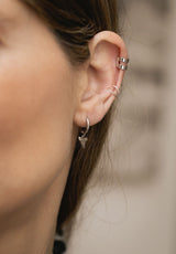 Ear cuff gordo doble plata