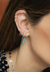 Ear cuff triple barra plata
