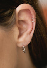 Ear cuff fino doble plata
