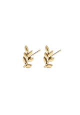 Pendientes hojilla dorada