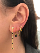 Pendientes firmamento negro