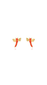Pendientes Libélula Coral