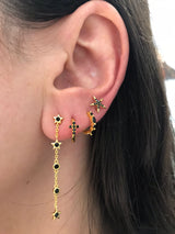 Pendientes firmamento negro