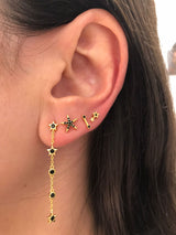 Pendientes firmamento negro