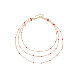 Colgante Triple Perlas Coral