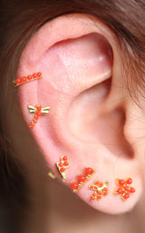 Pendientes Libélula Coral