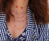 Colgante Triple Perlas Coral