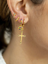 Pendientes raspa multicolor