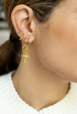 Pendientes raspa multicolor