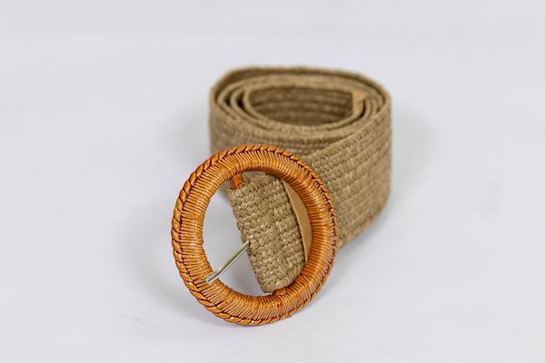 Cinturón redondo beige