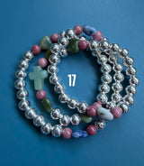 Rosario pulsera collar corazón plata