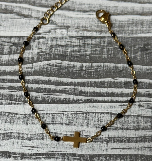 Pulsera Cruz Negra