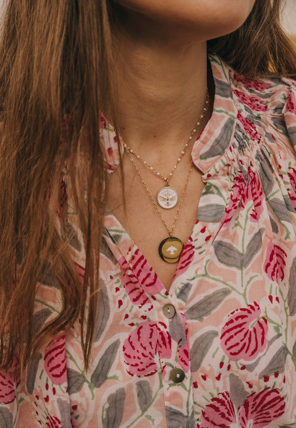 Colgante Moneda Espíritu Santo Blanco