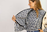 Chaleco sin Mangas Beige/Negro