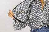 Chaleco sin Mangas Beige/Negro