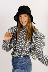 Camisa Volantes gris
