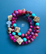 Rosario pulsera collar piedra niño