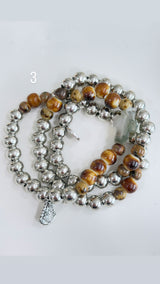 Rosario Collar 3 Vueltas plata