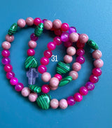 Rosario pulsera collar piedra niño