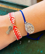 Pulsera Virgen del Pilar Telas Variadas