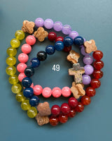 Rosario pulsera collar piedra plana