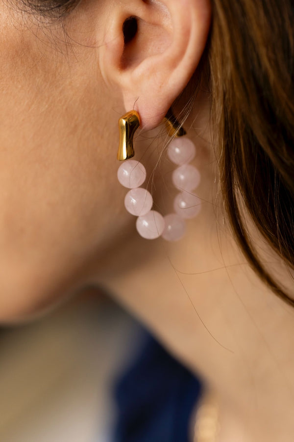 Aros Bolitas Rosas