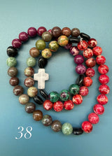 Rosario pulsera collar piedra natural