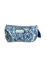 Neceser estampado hojas azul eléctrico L