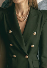 Cadena Gorda Perlas Baguette