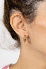 Aros mitad oro/plata