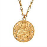 Colgante Escapulario circonitas Virgen del Carmen