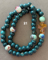 Pulsera Rosario Cerámica 2 vueltas hecho a mano