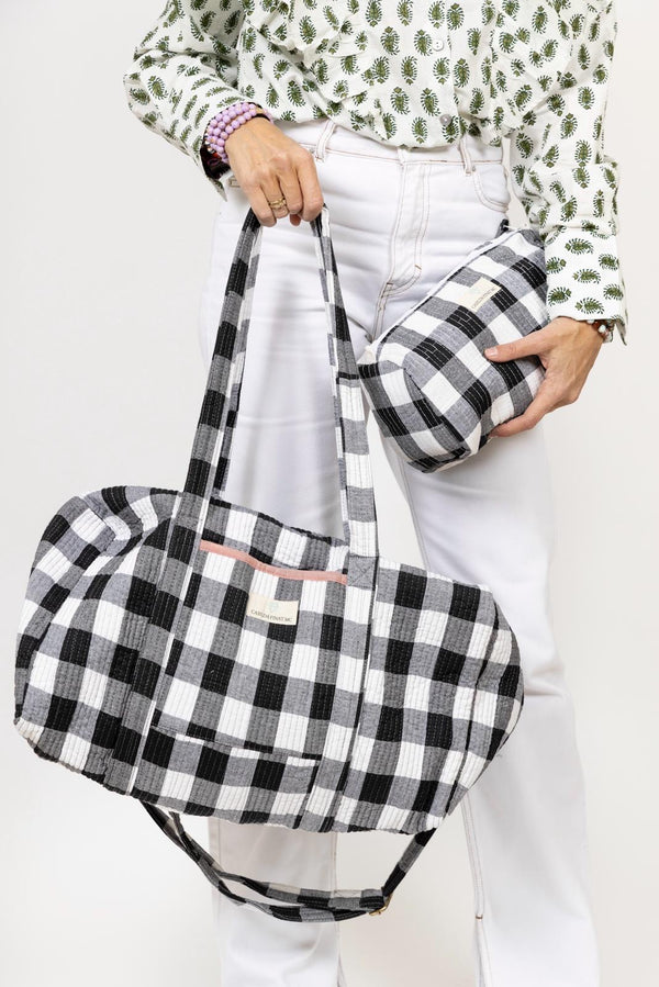 Bolsa viaje vichy negro