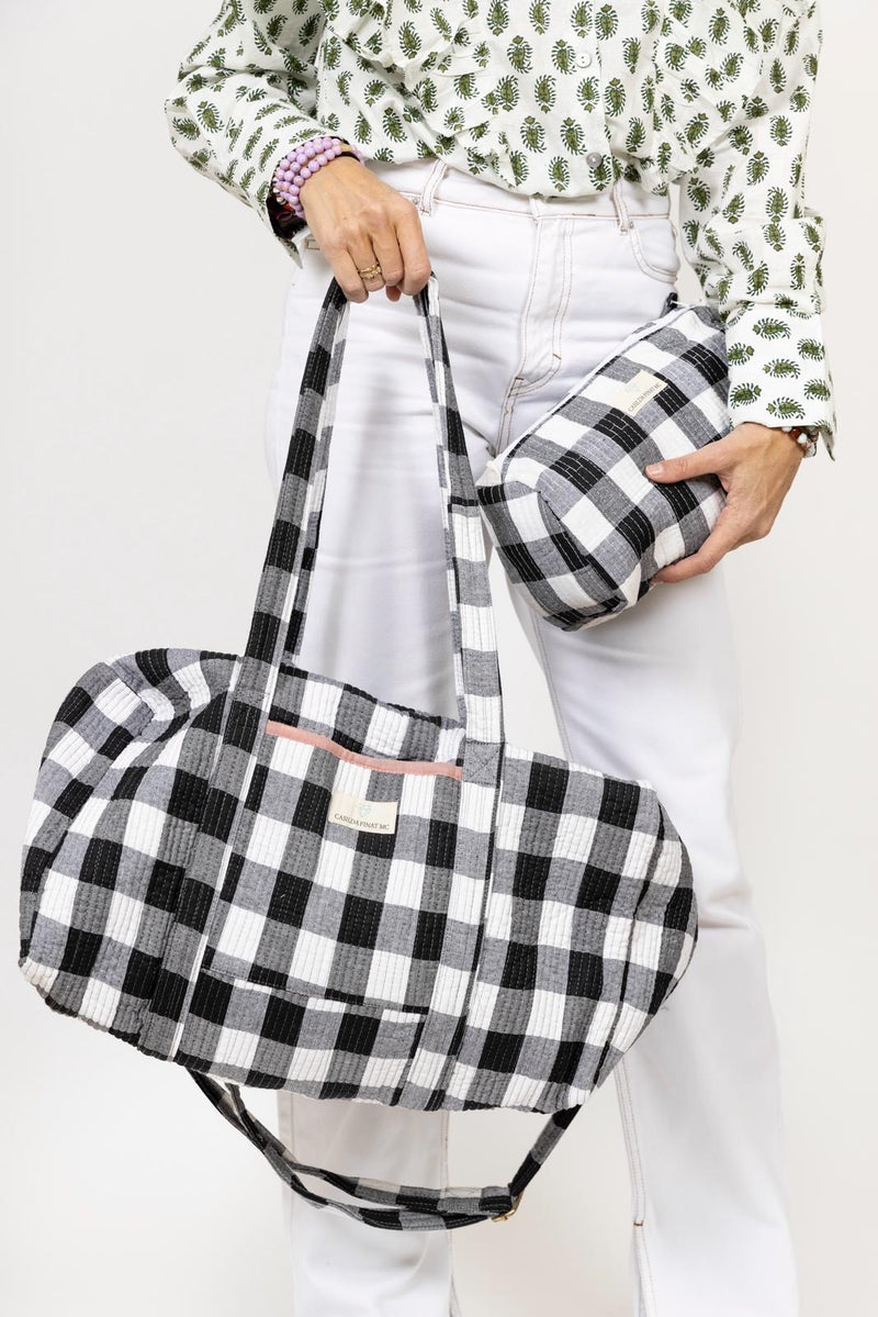Bolsa viaje vichy negro
