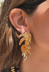 Pendientes hoja tropical