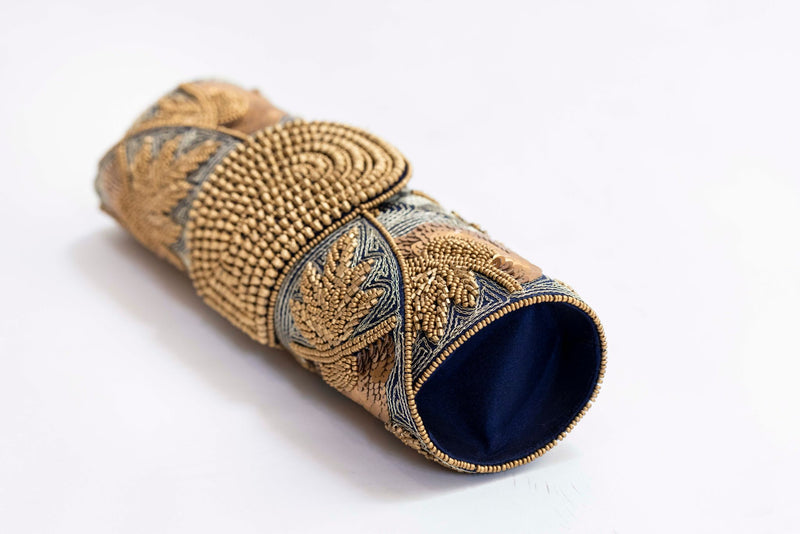 Bolso yute joya azul