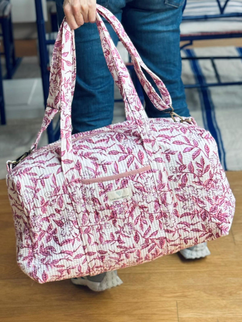 Bolsa viaje estampado rosa