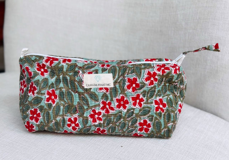Neceser estampado Flor Roja XL