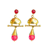 Pendientes Campana Rosa