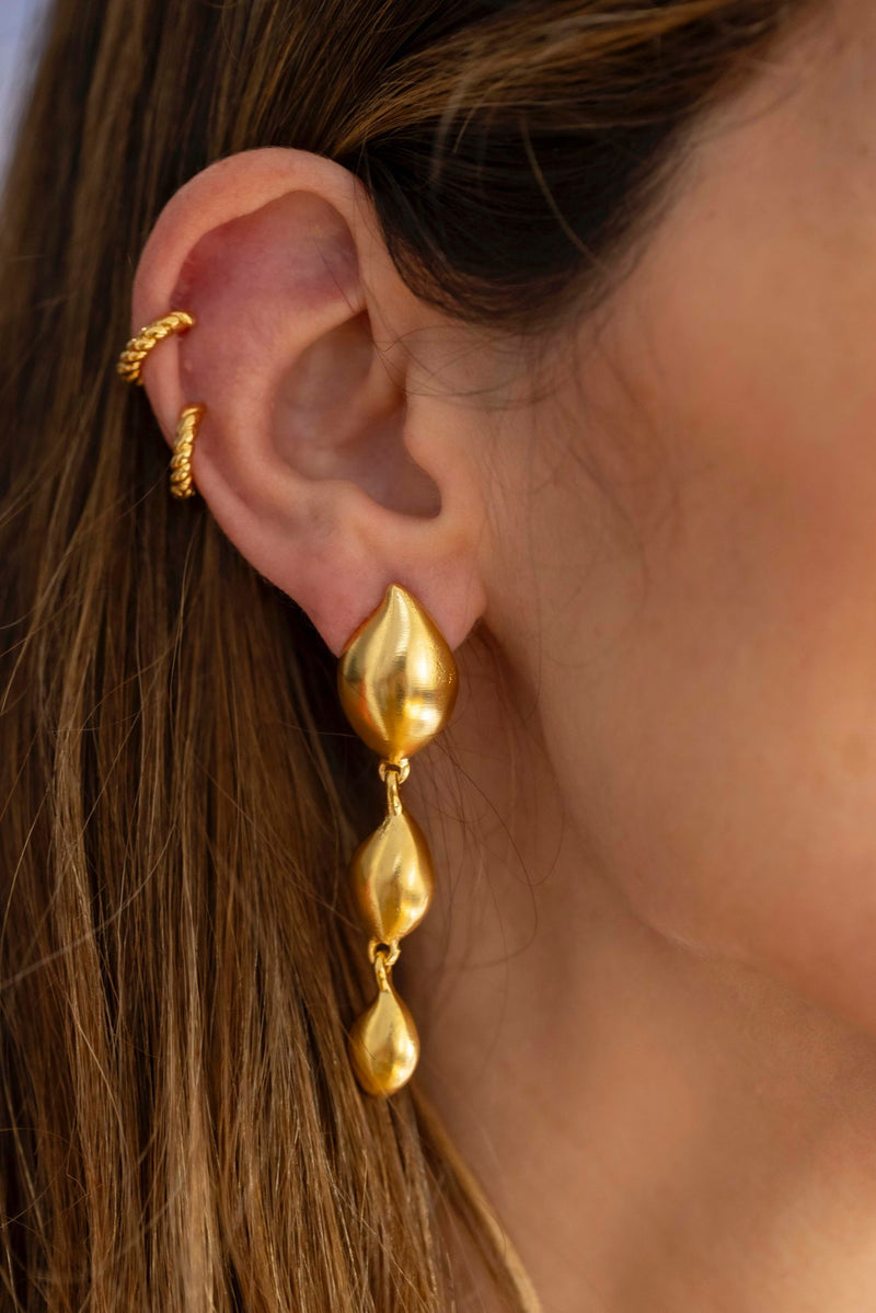 Pendientes Lágrima triple