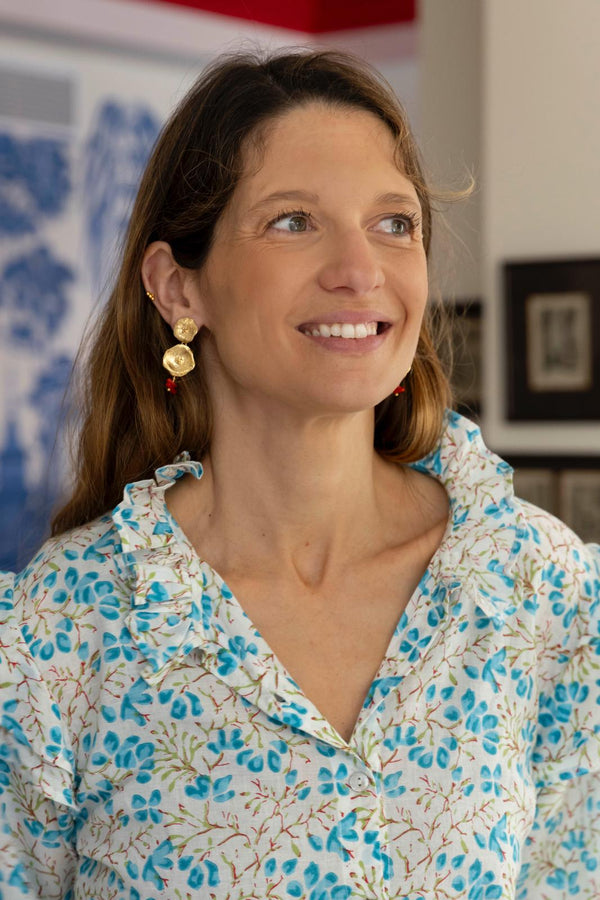 Pendientes Azucena Coral