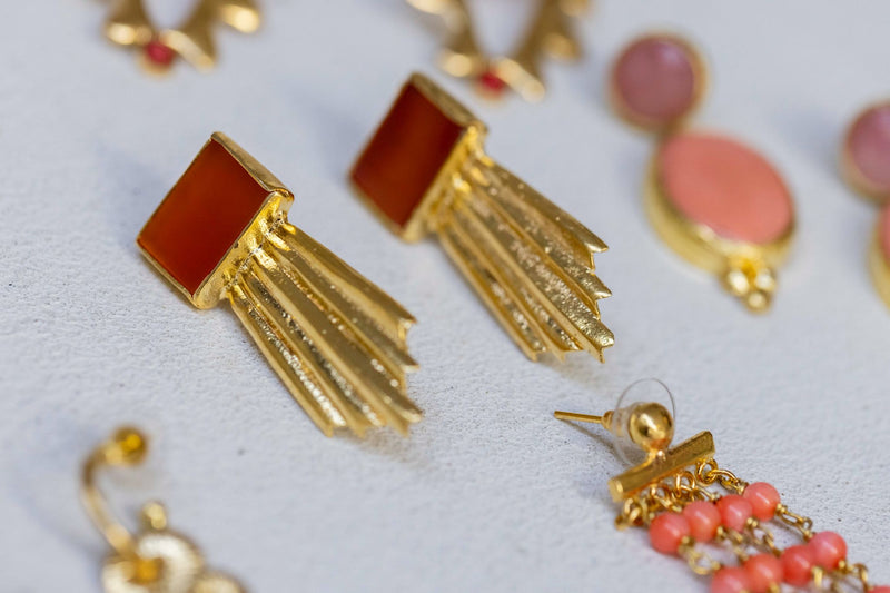 Pendientes Morisco coral